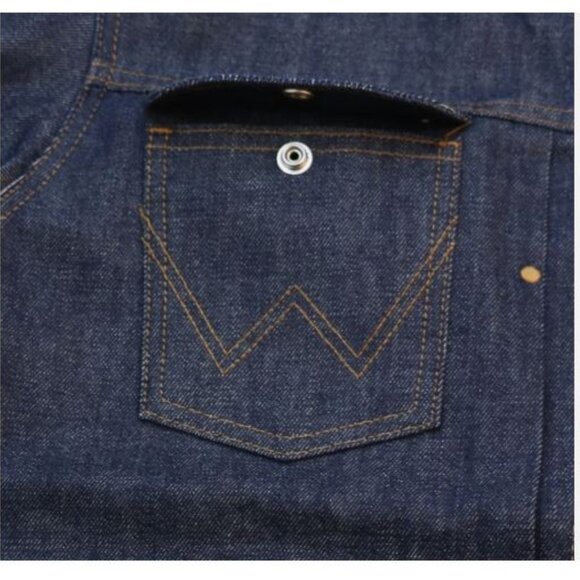 Wrangler Men's Denim Jacket 11MJZ Cone Mills Selvedge Sanforized Size XXL 14 oz. - Picture 3 of 15